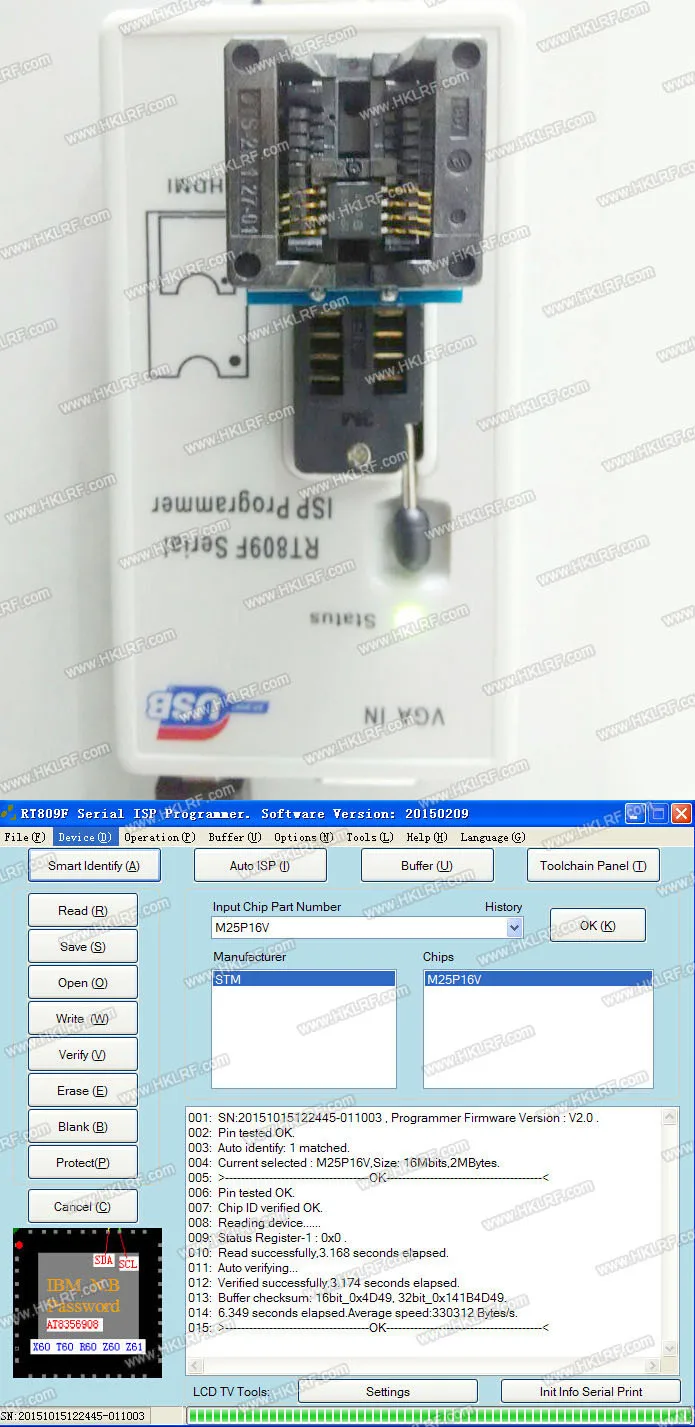 RT809F ISP программист с PEB-1 плата ISP ЖК-программист+ SOP8 IC тестовый зажим 1,8 в адаптер TSSOP8 EDID линия чтения