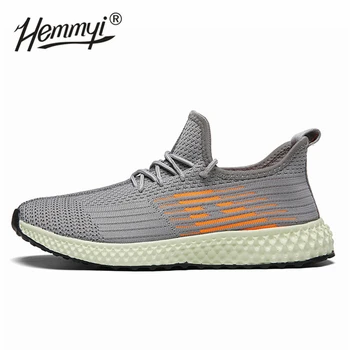 

Hemmyi New Flywire Breathable Sneakers Men Spring Summer Big Size 39-46 Running Shoes Fitness Jogging Sport Shoes for Men