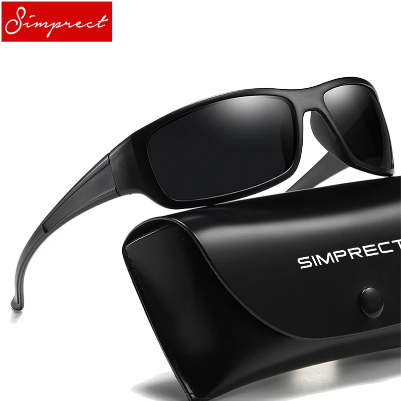 

SIMPRECT 2019 Polarized Sunglasses Men UV400 Retro Sunglasses Square Mirror Vintage Sun Glasses For Driving Anti-glare Oculos