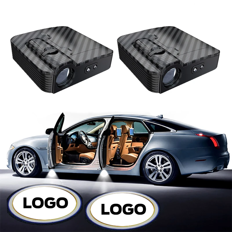 

1pcs door wireless welcome light universal projection lamp wireless spotlight infrared sensor light For Volkswagen BMW Toyota