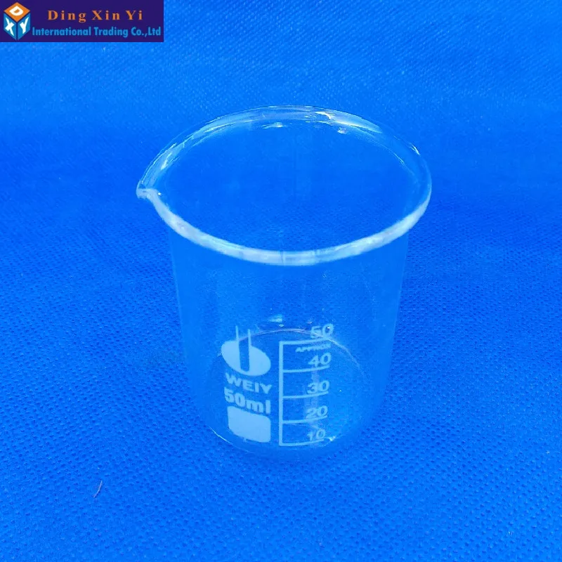 1 стекло для ПК beaker 50 мл лабораторные принадлежности лабораторные стеклянные измерительные мензурки мини-шейкер