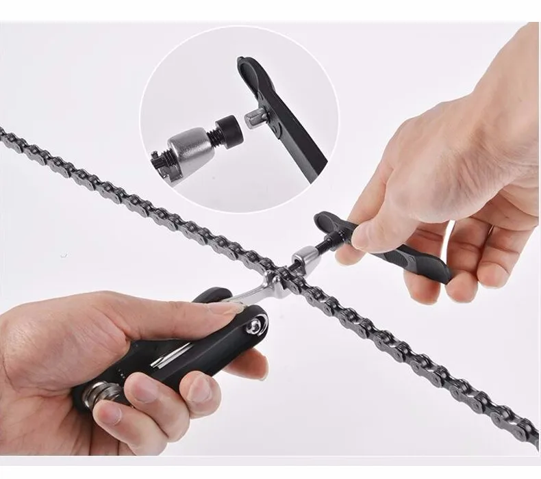 29Multi-function ROCKBROS 12 in 1 Bicycle Pocket Repair Tools Set Folding Mini Cycling Bike Maintaining Tools Chain Hook Hex Key