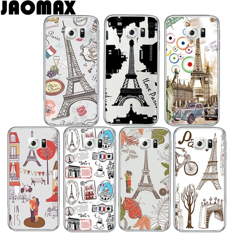 Jaomax брендовый чехол с Эйфелевой башней для samsung Galaxy S3 S4 S5 S6 Edge S7 S8 Plus Прозрачный