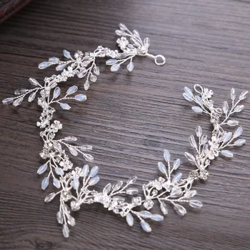 

LAN PALACE new Handmade beads Foliage Headbands wedding and birthday Accessories bride Hair Jewelry Tiaras free shipping