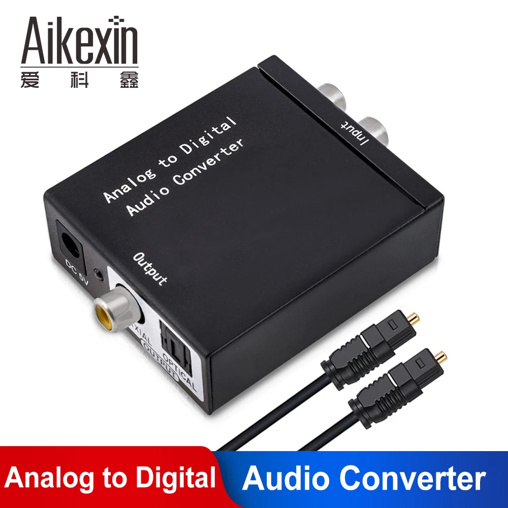 Аналогово цифровой аудио преобразователь ADC RCA 3 5 мм в оптический spdif коаксиальный