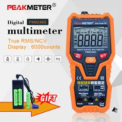 PEAKMETER PM8248S Цифровой мультиметр зажим для мультиметров измеритель емкости 30 ~ 1000 Гц Удержание данных подсветка дисплей + подарок