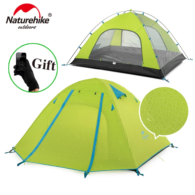 

NatureHike P Series Classic Camping Tent 210T Fabric For 3 Persons UPF 50+ NH15Z003-P