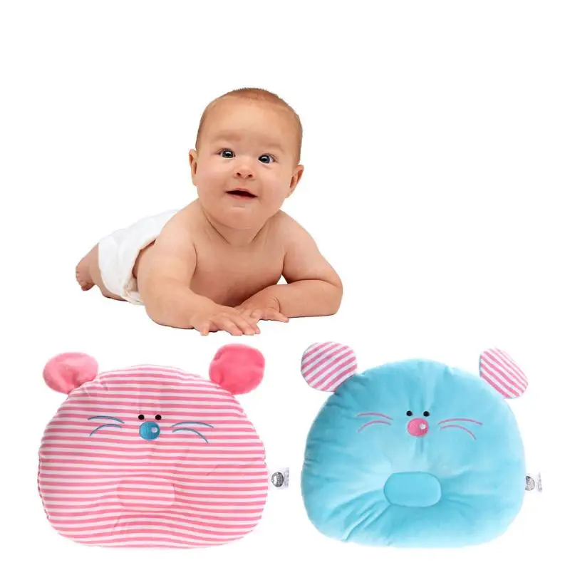 Подушка для новорожденных Детские позиционер младенческой предотвращения плоской фигурка мыши подушки под голову постельное белье