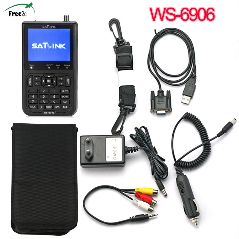 SATXTREM 6906 Satellite Meter Finder Satlink WS 6906 DVB S FTA with 3 5 inch screen