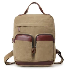 Модная Холщовая Сумка для ноутбука 15," Рюкзак масло воск холст кожа досуг дорожная сумка