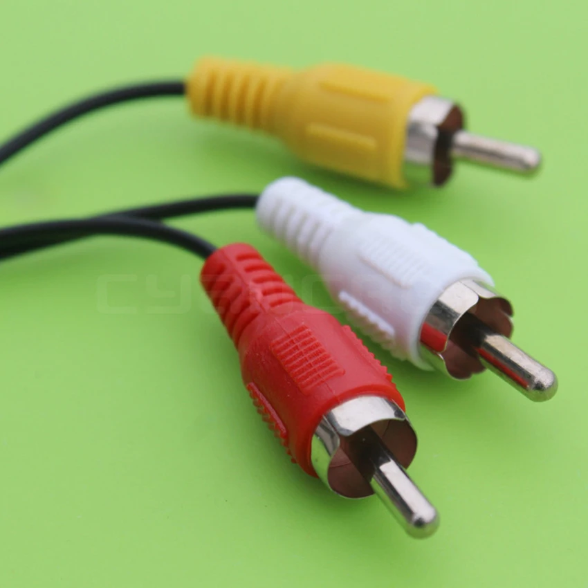 Cmple - 3-RCA Composite Video Audio A/V AV Cable Gold - 3