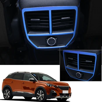

Stainless Steel Armrest Rear Air Outlet Diffuser Vent Trim 1PCS For Peugeot 3008 GT 5008 GT 2017 2018