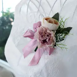 1 шт. свадебные свадебная бутоньерка церемония цветок брошь жениха пуговицы цветы бутоньерка деятельности четыре цвета