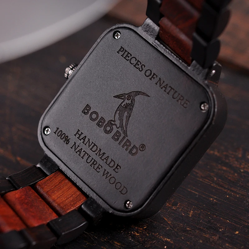 Günstig Relogio masculino BOBO VOGEL Uhr Männer Holz Quarz Uhren Herren Top Marke Luxus Datum Armbanduhren Akzeptieren Logo Drop Verschiffen