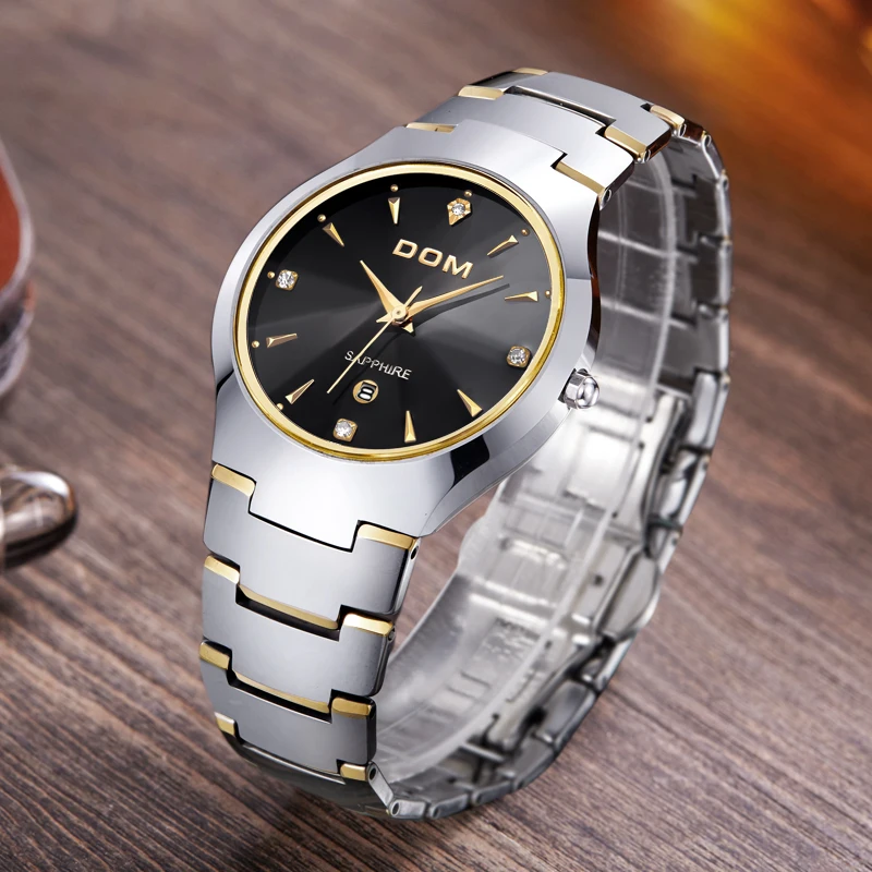 DOM 2016 Mens Watches Top Brand Luxury Quartz Watch Fashion Brand Tungsten Steel Waterproof Watch Montre