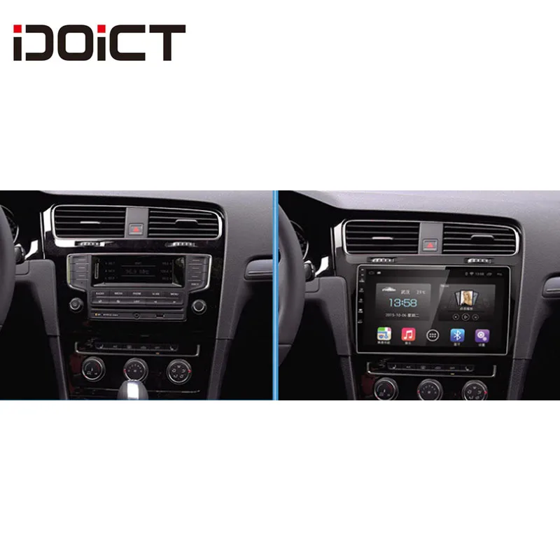 Perfect IDOICT  Android 8.1 Car DVD Player GPS Navigation Multimedia For Volkswagen GOLF 7 radio 2014-2017 car stereo wifi 5
