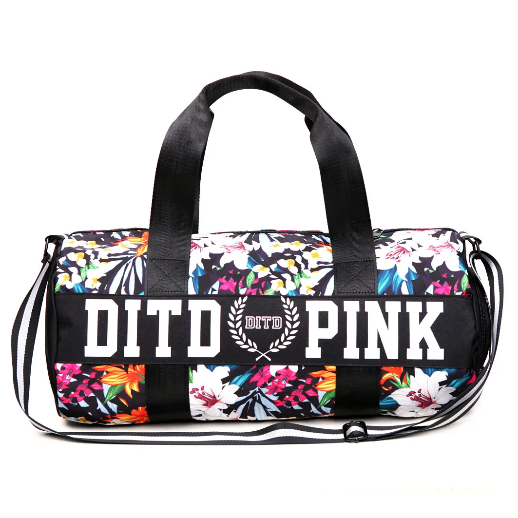 Pink/gray/black Women Men Gym Bag Fitness Shoulder Gird Strip Travel Bag Outdoor Yoga Bag With Shoes Storage Sac De Sport