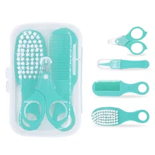 ABS детские расческа новорожденных щетка для волос для гребень безопасности маникюрные ножницы щипцы для маленьких мальчиков и девочек чистые Care пункт 4 шт./компл