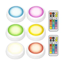 RGB 12 цветов светодиодный светильник шайба s& 21 ключ с регулируемой яркостью сенсорный датчик светодиодный ночной Светильник для шкафа для закрытого гардероба Лестницы прихожей