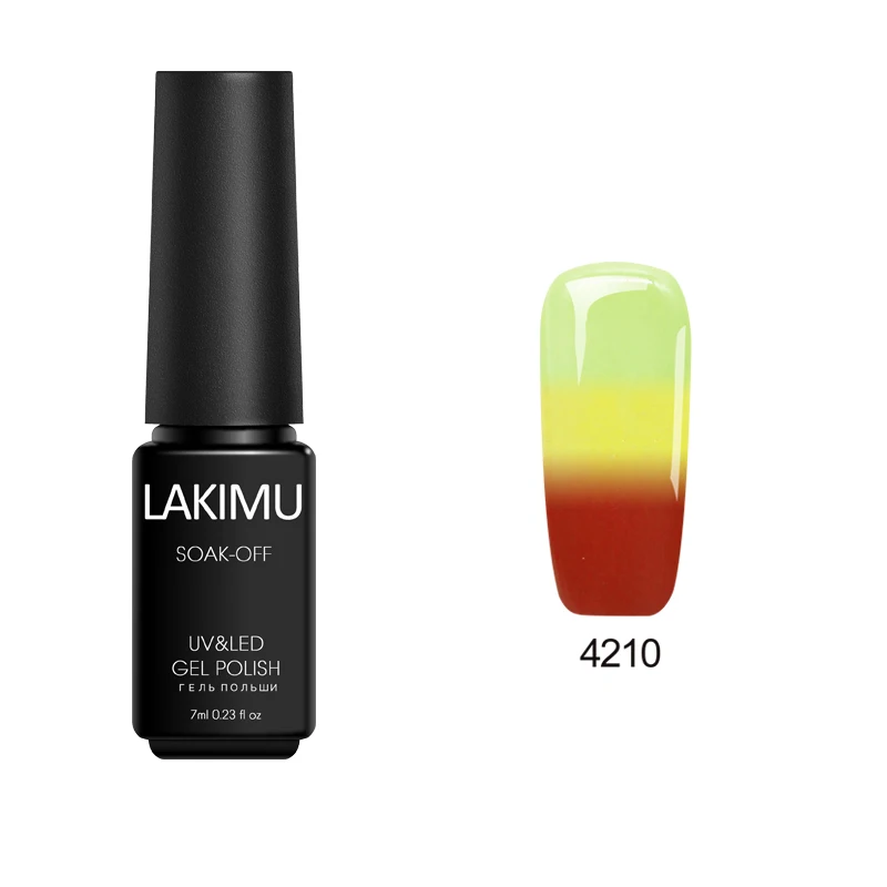 Lakimu тепло холодный УФ-гель для ногтей изменение температуры Замачивание от цвета ful эмаль Гибридный гвоздь искусство цвет длинный прочный ноготь лак - Цвет: 4210