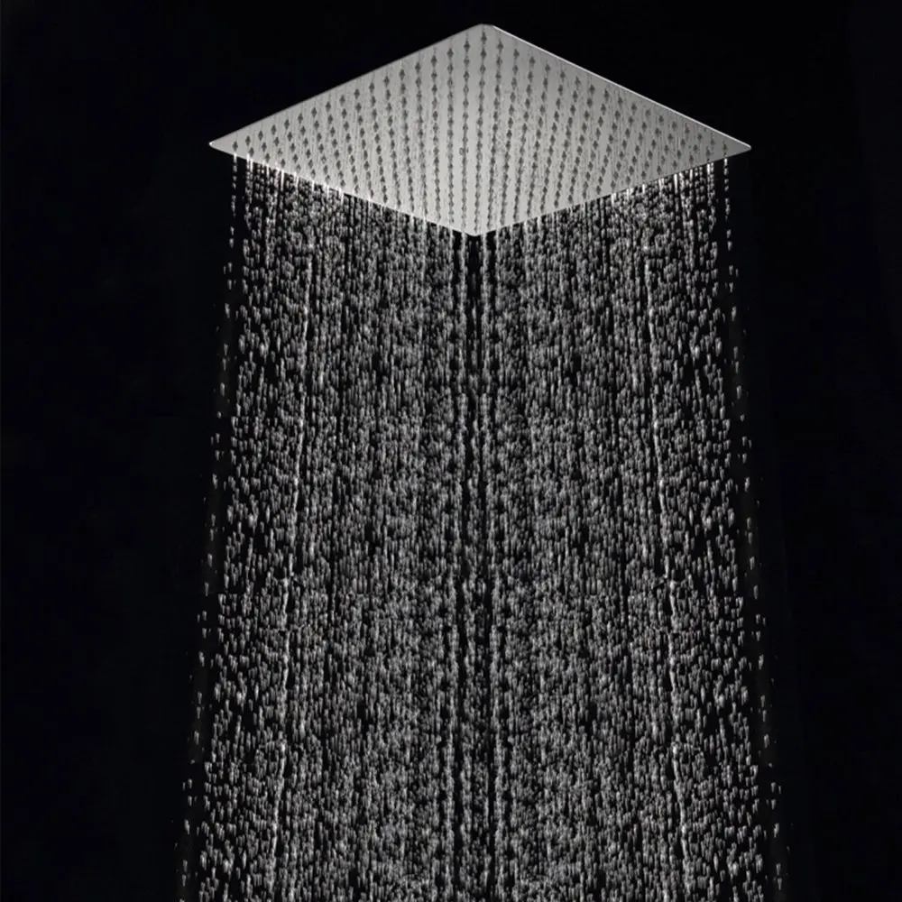Chrome 40cm * 40cm Rainfall Shower Head 16 inch Ceiling Rain Shower