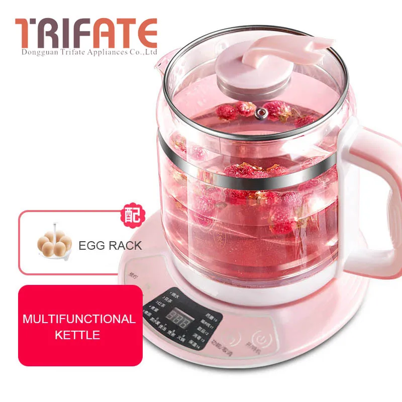 

Health preserving pot 1.8L smart touch support 14 large functions high borosilicate glass body electric kettle