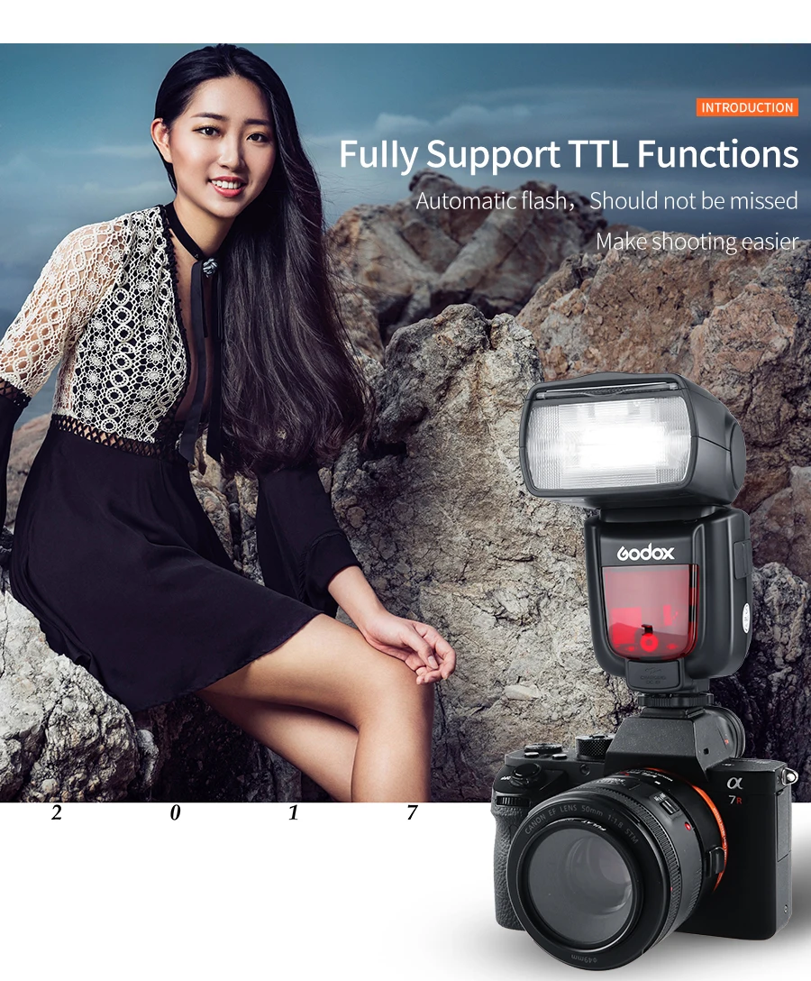 Godox TT685F 2,4G HSS ttl GN60 Вспышка Speedlite+ X1T-F триггер передатчик Комплект для Fuji X-Pro2/X-T20/X-T1/X-T2