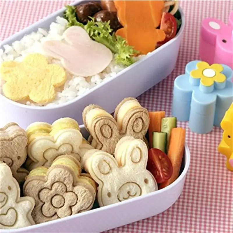 3 pcs Cute Sandwich Cutters mini cookie cutter Shapes Set for Kids