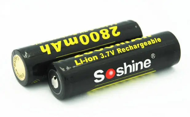 Soshine 18650 емкость 2800 mAh 3,7 v литиевая батарея с защитой