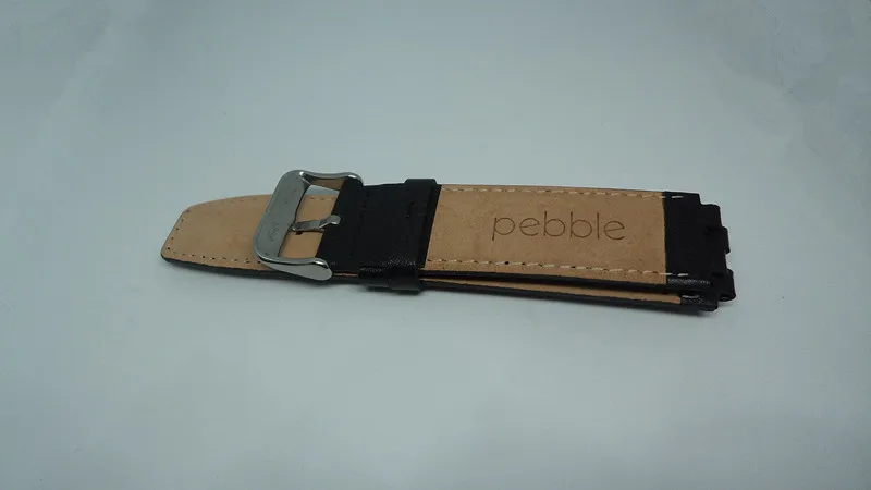 ZycBeautiful новые и оригинальные для pebble стали Смарт часы кожаный сменный ремешок