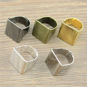 

5pcs 20mm Square Shape Copper Material Adjustable Ring Settings Blank/Base For Jewelry Making