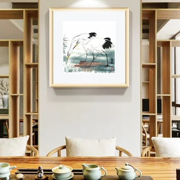 

Traditional Chinese painting reproductions living room decorative murals Lin Fengmian egrets Frameless paintings Free shipping