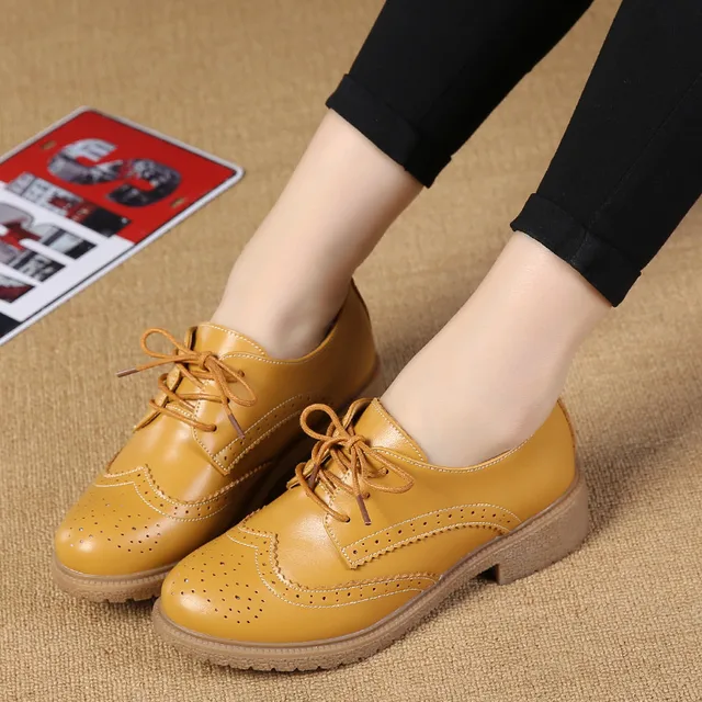 ZOPUDC New 2018 Women Leather Casual Shoes Spring Summer