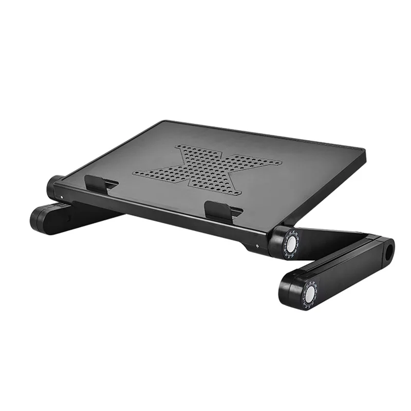 Black Adjustable Laptop Desk Computer Table Stand Tray For Sofa Bed Portable Foldable Laptop Table Cooling For Office Home