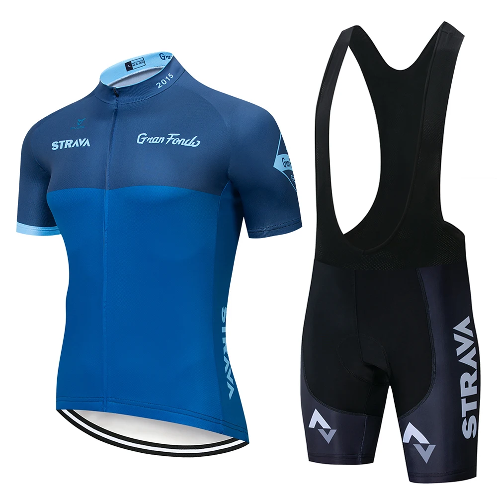 

STRAVA New Cycling Jersey Set Men's Summer Style Short Sleeve Cycling Clothing Sportswear Outdoor Mtb Ropa Ciclismo Bike Wear