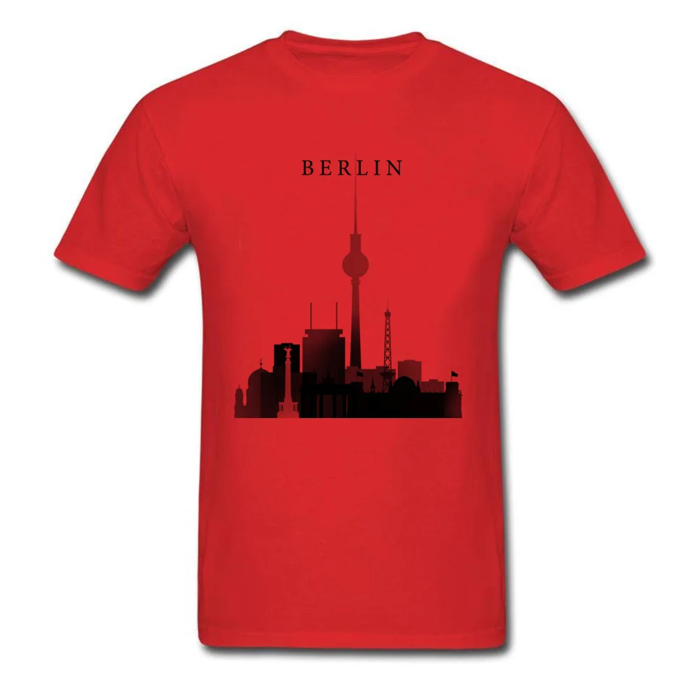 Group Berlin Graphic Silhouette Men T Shirt 2018 Hot Sale Summer Autumn T Shirt Crew Neck 100% Cotton Fabric Tops Tees Berlin Graphic Silhouette red