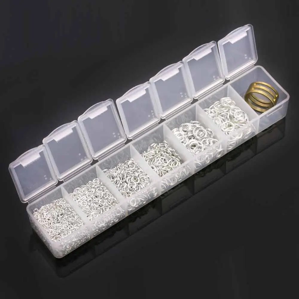 2000pcs DIY jewelry making Silver Plated Open Jump Ring 3mm 4mm 5mm 6mm