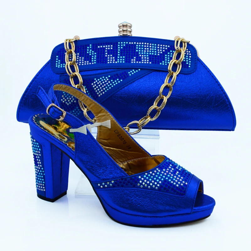 royal blue shoes and matching bag