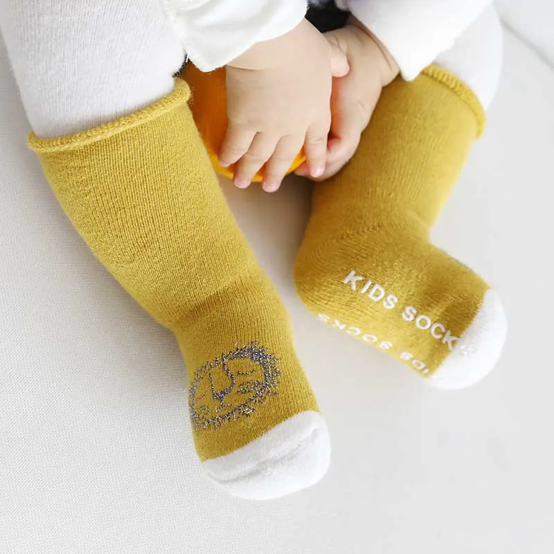 Детские осенне-зимние махровые утолщенные Носки для малышей нескользящие