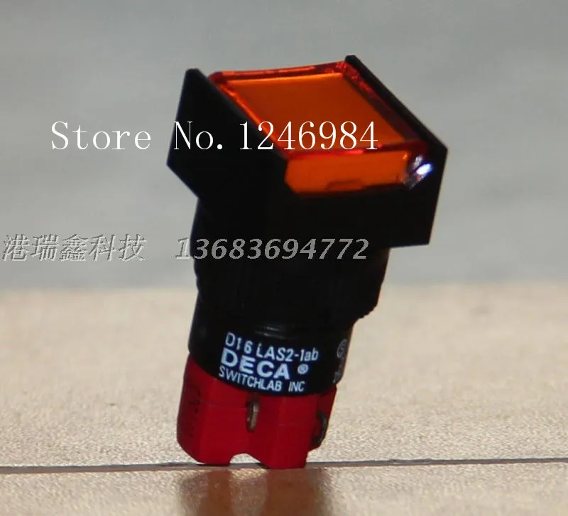 

[SA]D16LMS2-1AB Taiwan Progressive Alliance square without a lock button switch orange single touch button DE--10pcs/lot
