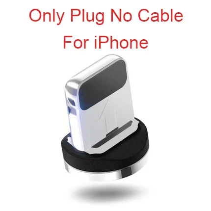Sarika S03 светодиодный магнитный кабель, Магнитный зарядный кабель для iPhone 5, 5S, 6, 7, X, 11 Pro, максимальная быстрая зарядка, магнитный кабель Micro usb type-c - Цвет: Plug For iPhone