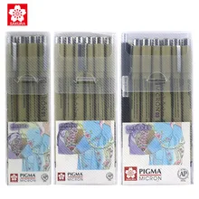 Сакура Pigma Микрон тонкая ручка комплект Multi-Цвет иглы кисть для рисования; ручка XSDK-6P/4 P/7 P рисования товары для рукоделия