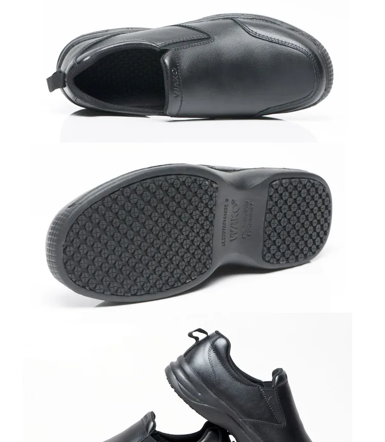 WAKO Professional Chef Work Anti-slip Shoes Men Women Cook Shoes Safety Black Shoes For Unisex (4)