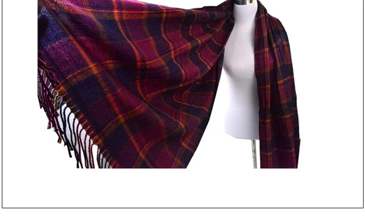 RUNMEIFA, роскошный брендовый шерстяной зимний теплый женский шарф, плед, плотное одеяло, шали и палантины, шарфы для женщин, высокое качество