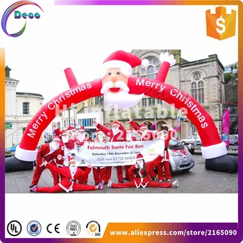 

10m wide Advertising Santa Clause Inflatable Christmas Arch for Decoration
