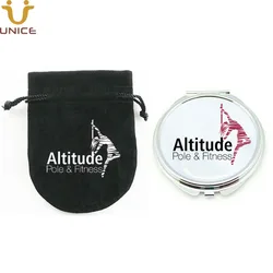100pcs/lot Customized Logo Cosmetic Compact Mirror With Gift Pouch Printed Logo Silver Round Pocket Makeup Mirror Party Favors 100pcs/lot Customized Logo Cosmetic Compact Mirror With Gift Pouch Printed Logo Silver Round Pocket Makeup Mirror Party Favors