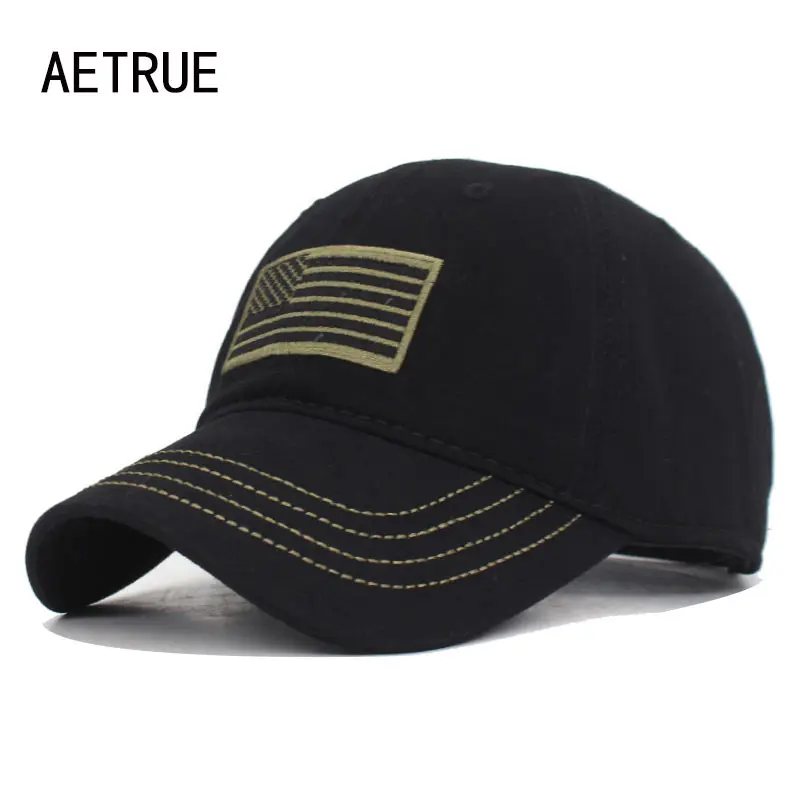 AETRUE/Высококачественная камуфляжная бейсбольная кепка с флагом США для мужчин, бейсболка s, Армейская, американская бейсболка Bone Trucker Gorras cap s