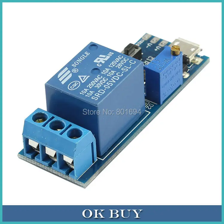 5 в-30 в Micro USB Power реле задержки запуска индикатор синхронизации модуль