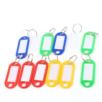 

Waiter Assorted Color Plastic Name Tag Badge Clip Holder Keyring 12 Pcs