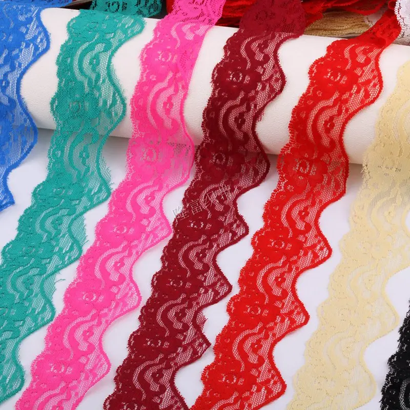 

(10 yards/roll) 5cm 10 colors lace fabric Webbing Decoration Lovely gift packing Material